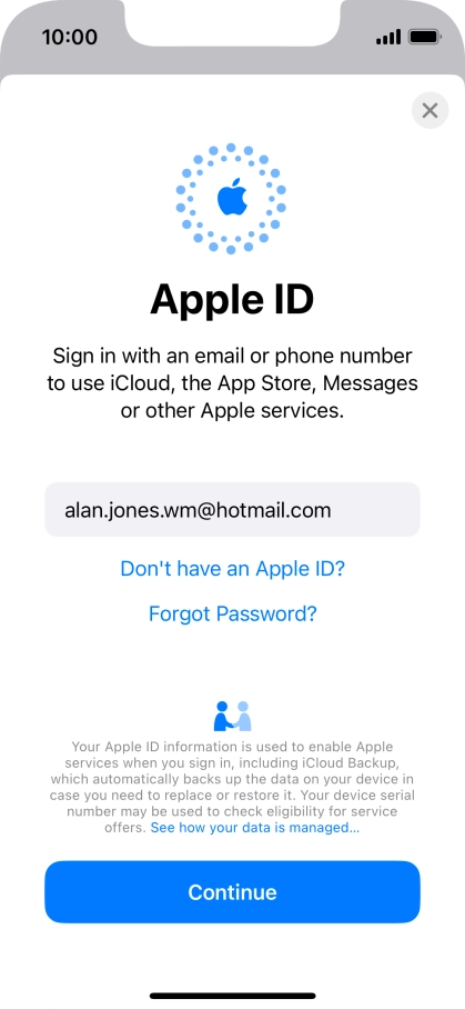 Press Continue. Press Continue.