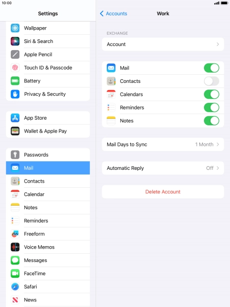 Press Delete Account.