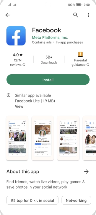 Press Install and follow the instructions on the screen to install the app. Press Install and follow the instructions on the screen to install the app.