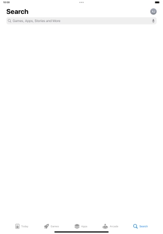 Press the search field. Press the search field.