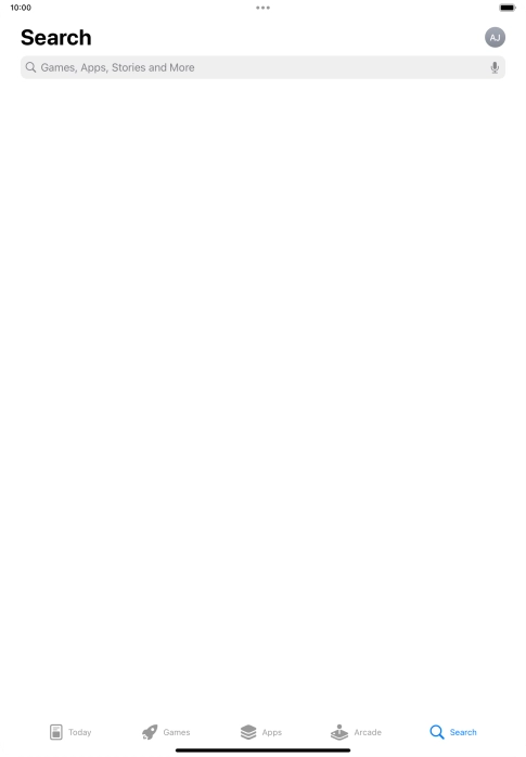 Press the search field. Press the search field.