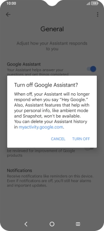 If you turn off the function, press TURN OFF. If you turn off the function, press TURN OFF.