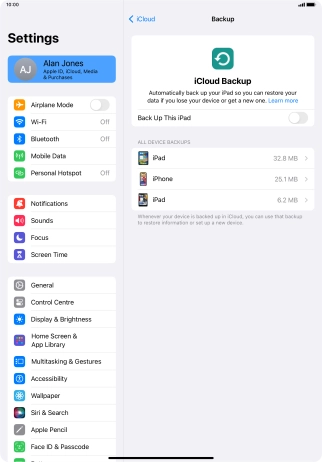 Press the indicator next to 