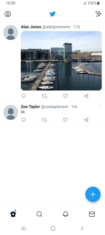 Press the new post icon.
