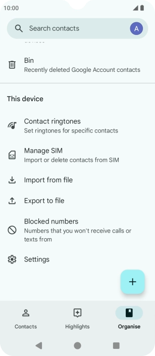 Press Manage SIM. Press Manage SIM.