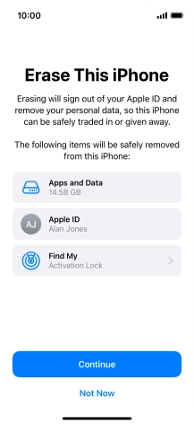Press Continue. Press Continue.