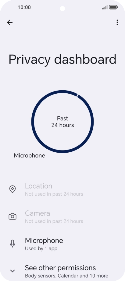 Press See other permissions.