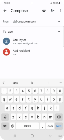 Press the required contact.
