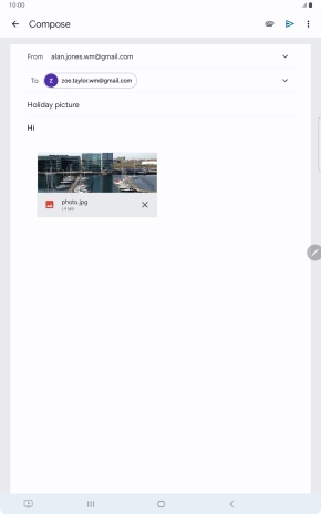 Press the send icon.