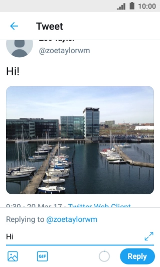 Write your reply and press Reply.