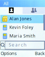 Press the Left selection key.