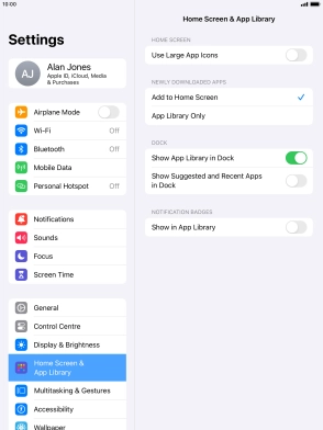 To add new downloaded apps to both the home screen and App Library, press Add to Home Screen.