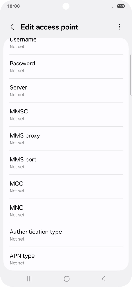 Press MMS port. Press MMS port.