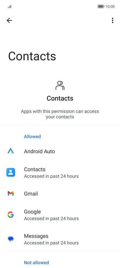 Press the menu icon.