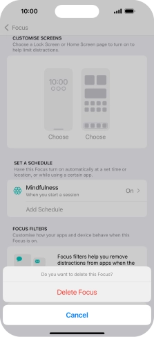 Press Delete Focus. Press Delete Focus.
