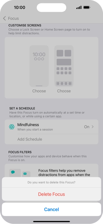 Press Delete Focus. Press Delete Focus.
