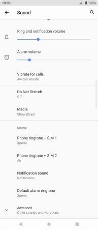 Press Phone ringtone - ‹SIM› .