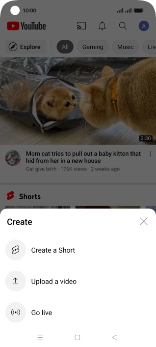 Press Upload a video.