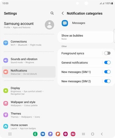 Press New messages ‹SIM›.