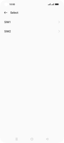 Press the required SIM.