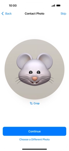 Follow the instructions on the screen to customise the selected picture and press Continue.