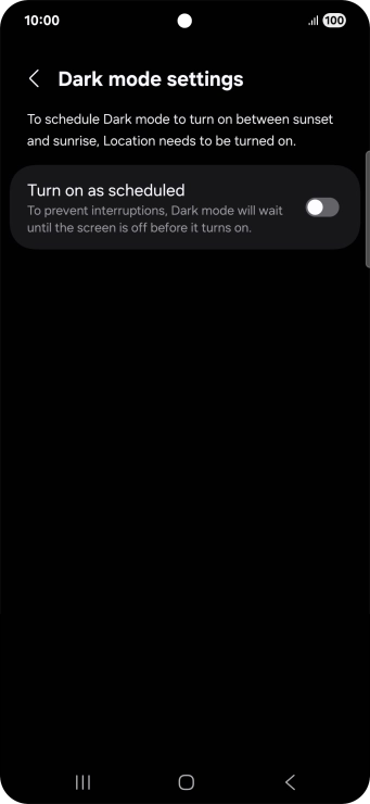 Press the indicator next to 