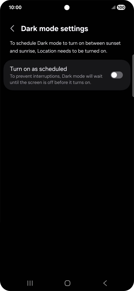 Press the indicator next to 