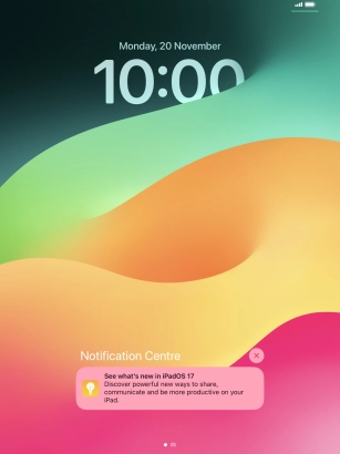 Press the required notification and follow the instructions on the screen to use the selected function.