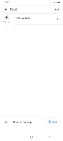 Press the required destination.