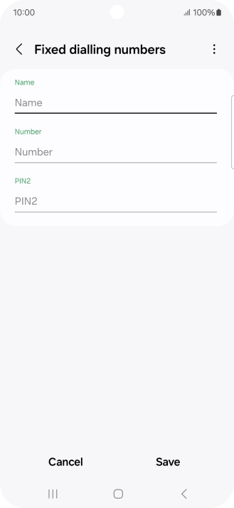 Press Name and key in the required name.