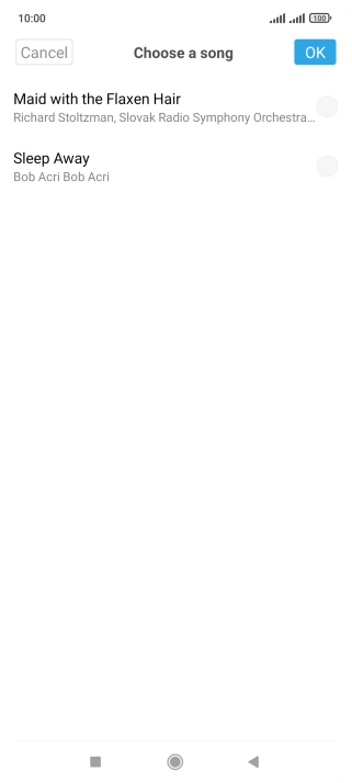 Press the required ring tone. Press the required ring tone.