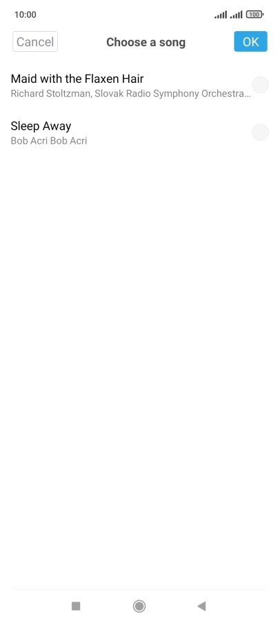 Press the required ring tone. Press the required ring tone.