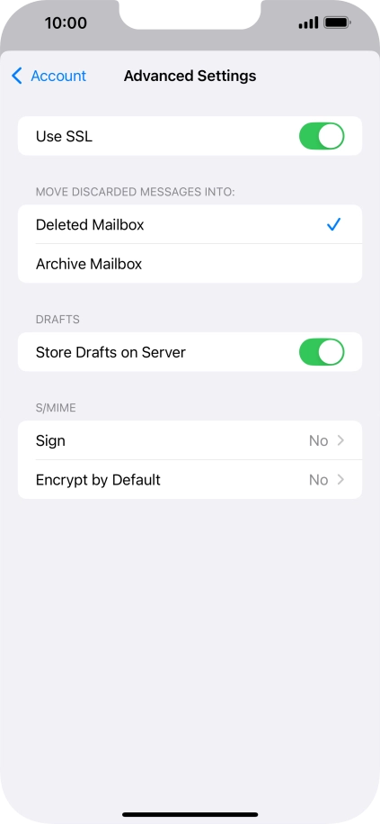 Press the indicator next to 