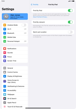 Press the indicator next to Press the indicator next to
