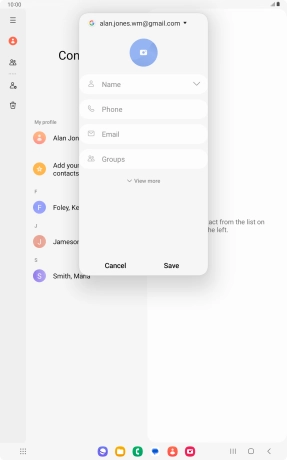 Press the address book drop down list. Press the address book drop down list.