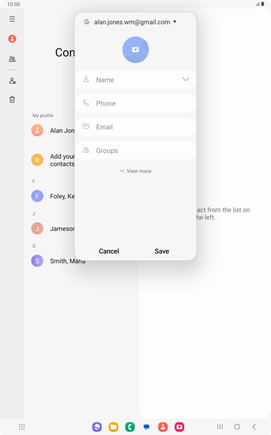 Press the address book drop down list. Press the address book drop down list.