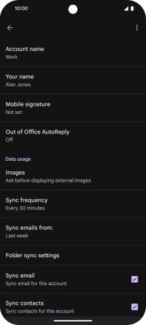 Press Account name and key in the required name.
