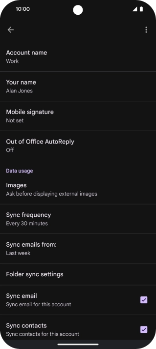 Press Account name and key in the required name.