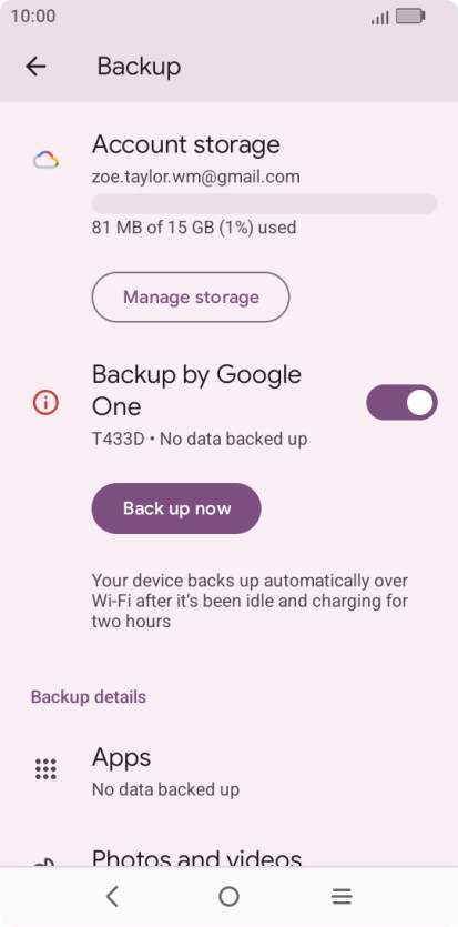 Press the indicator next to 