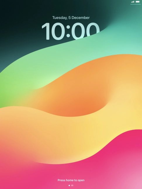 Press the Home key to turn off the screen lock.