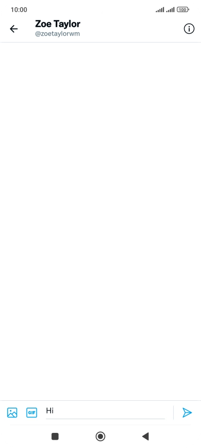 Write the required message and press the send icon.