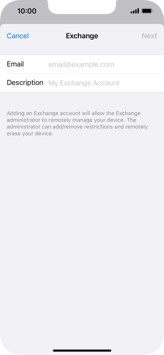 Press Email and key in your email address. Press Email and key in your email address.