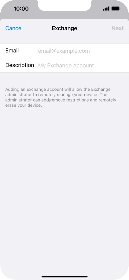 Press Email and key in your email address. Press Email and key in your email address.