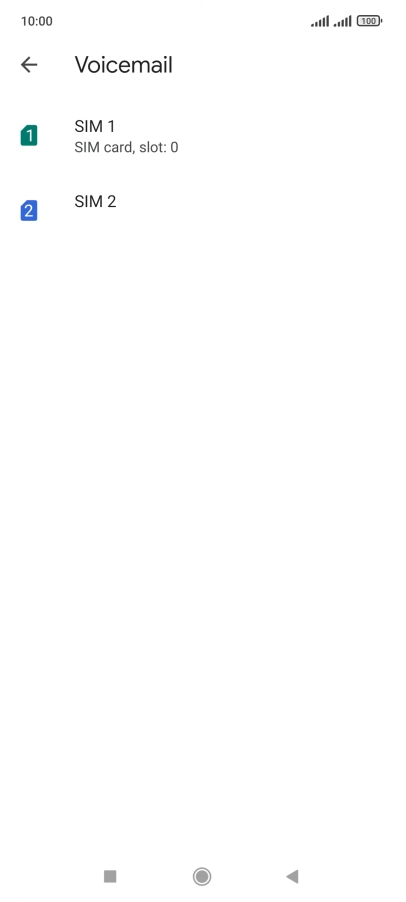 Press the required SIM.