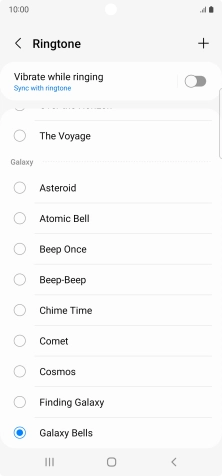 Press the add ring tone icon.
