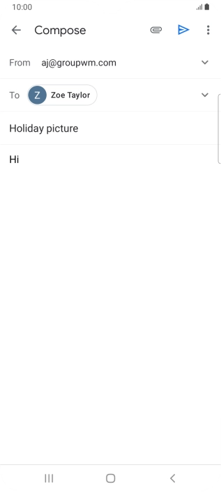 Write the required text and press the send icon. Write the required text and press the send icon.