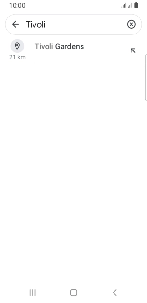 Press the required destination.