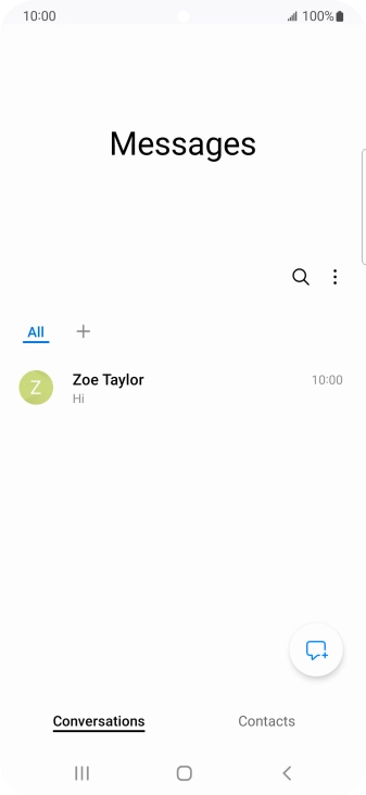 Press the menu icon.