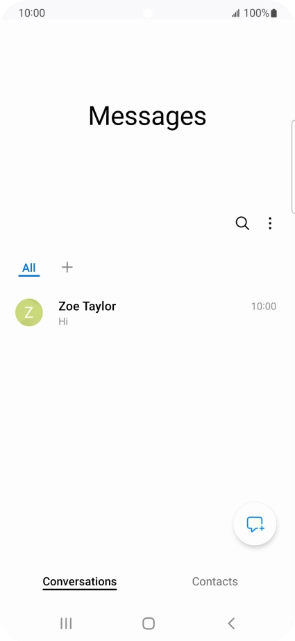 Press the menu icon.