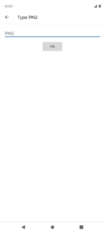 Press PIN2 and key in your PIN2. The default PIN2 is 1111.